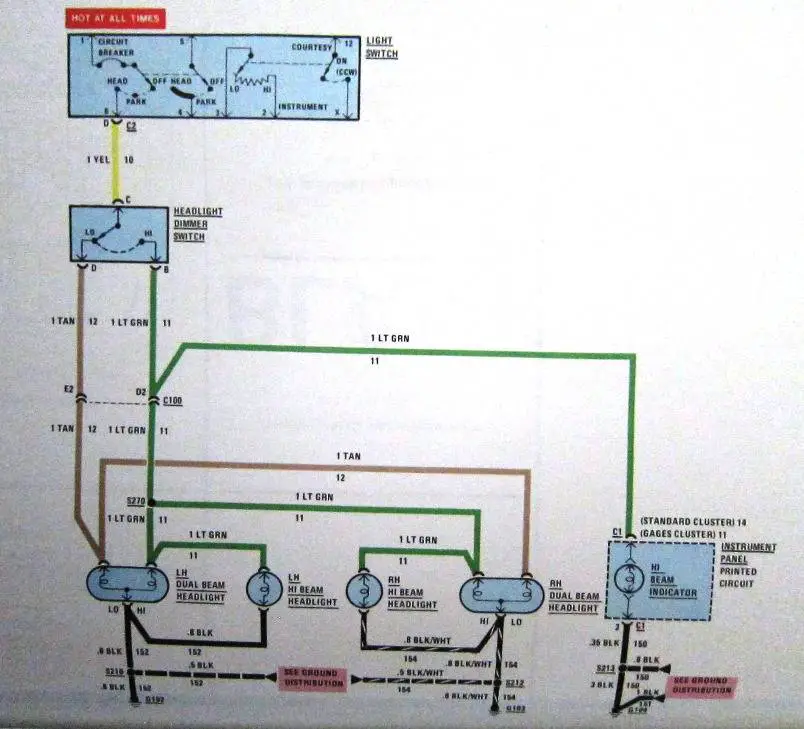 85 Oldsmobile Headlight Dimmer Switch Diagram.JPG