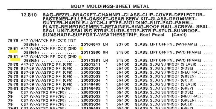 T-top Glass part numbers Buick May 81.jpg