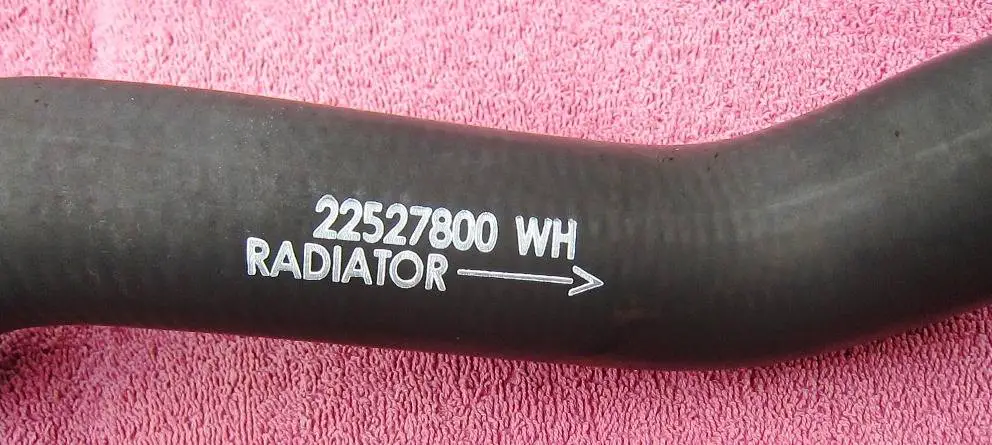 VIN Y-9 Upper Rad Hose Restamp Test 22527800.JPG