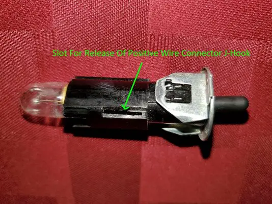 1985 Oldsmobile 442 Console Lamp Switch - Showing Slot For Release Of Connector.jpg