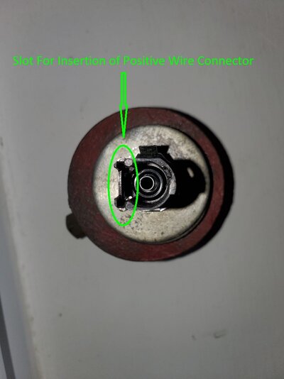 1985 Oldsmobile 442 Console Lamp Switch - Showing Slot Insertion Of Positive Wire Connector.jpg