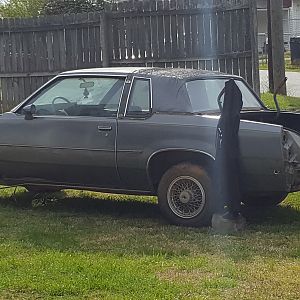 88 cutlass donor car after we stripped it for parts and sold her