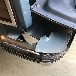 1983 Buick Regal Wagon rear bumper filler panel damage