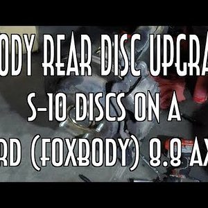 GBody 5 lug Rear Disc Brake swap on a Foxbody 8.8 swap with only Junkyard parts (FamilyBurnoutWagon)