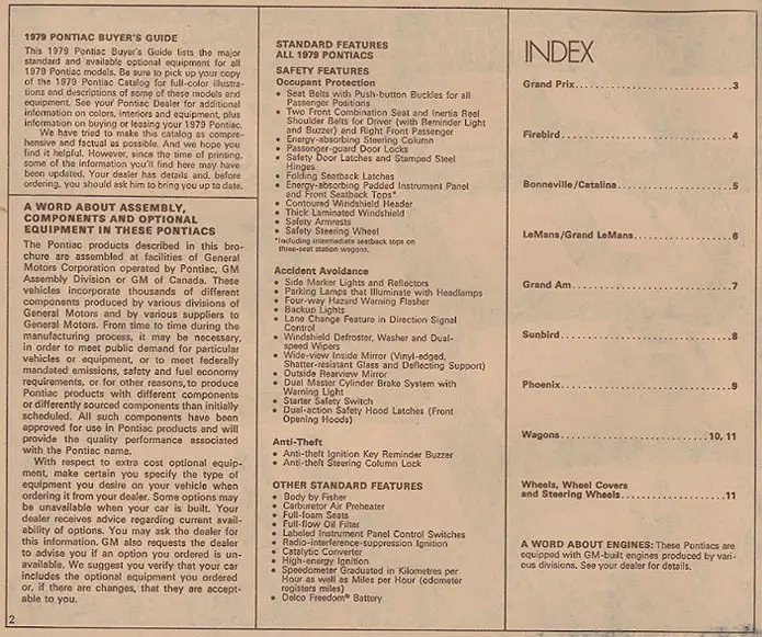 1979 Pontiac Catalog (p.2)