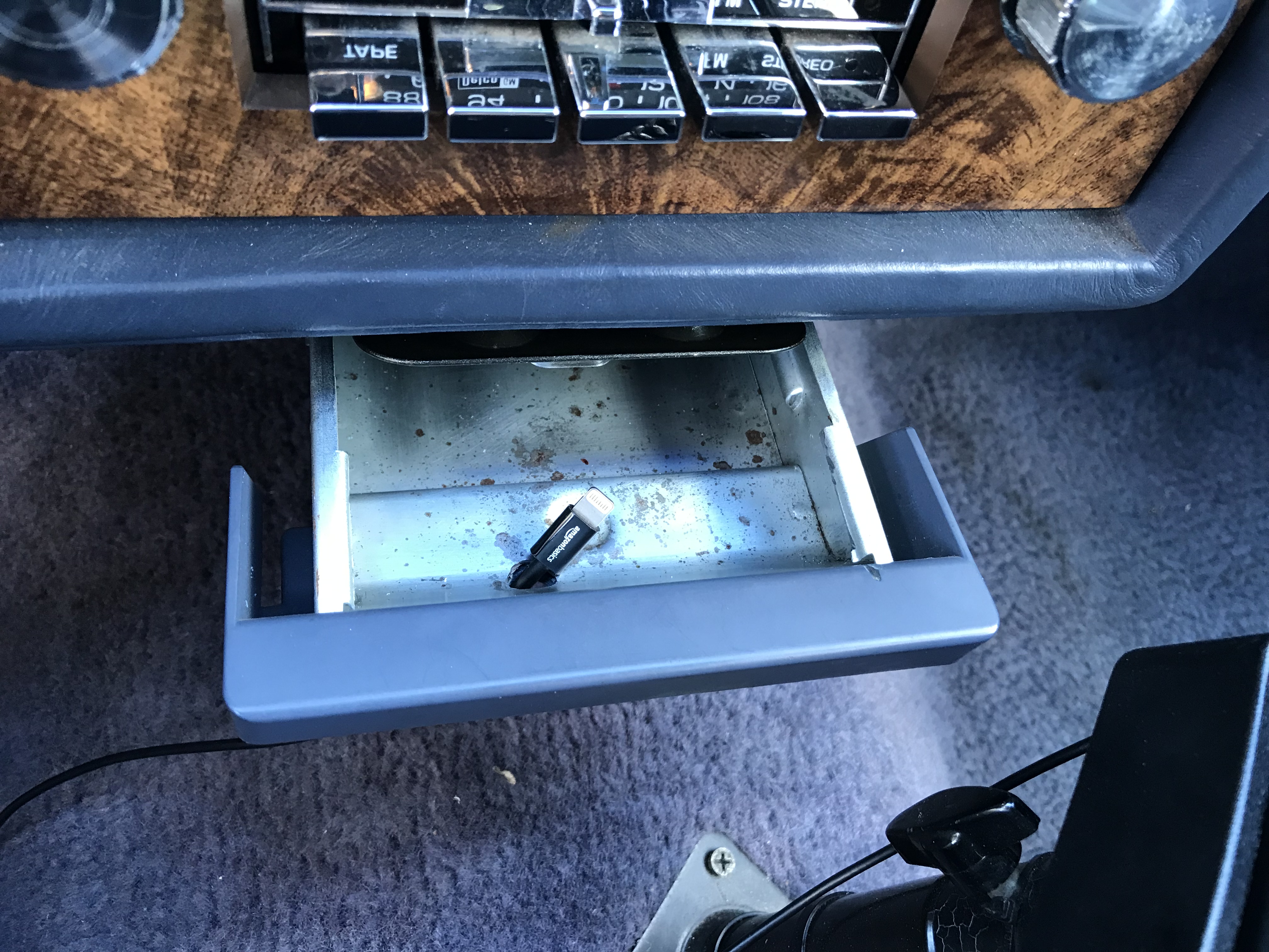 CaliWagon83’s Ashtray Hack Charging Cord Hole Test Fit In Car