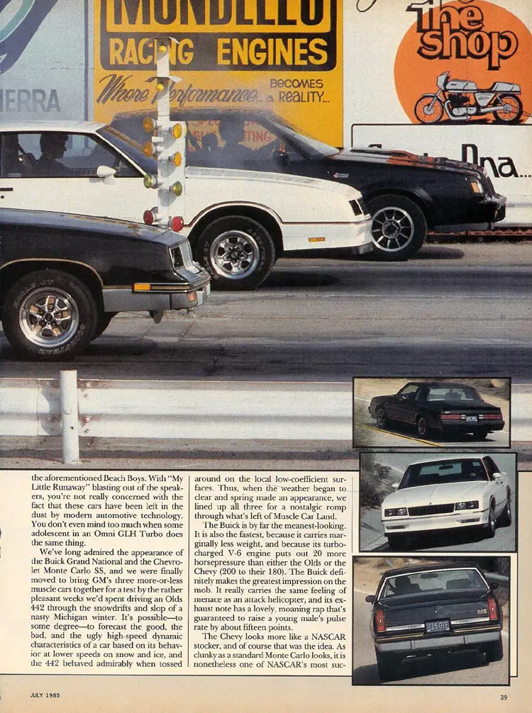 Modern Muscle (p.3) - Monte Carlo SS, Buick Grand National, Olds 442