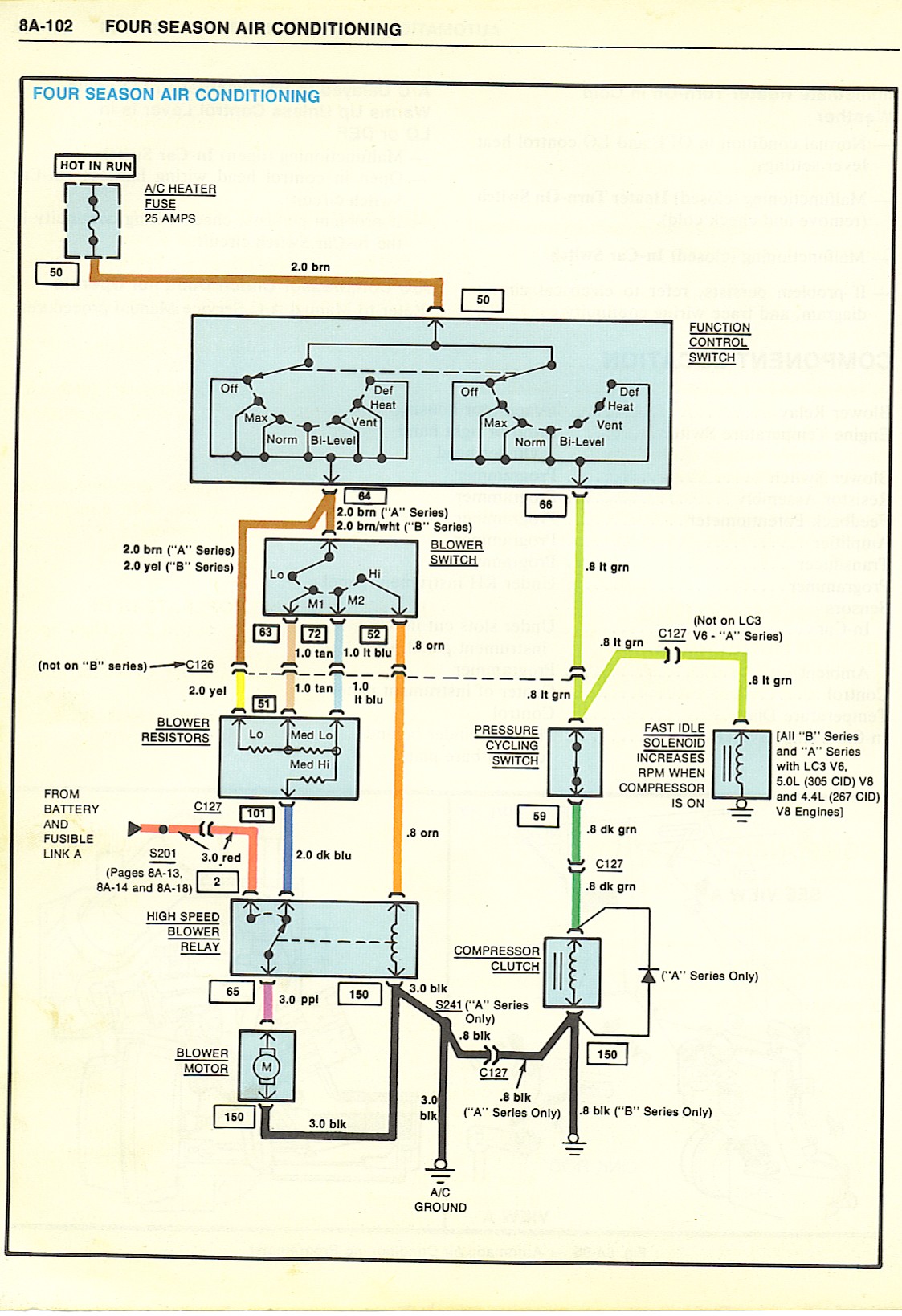 I Need The Wiring Schematics For Ac Compressor Gbodyforum 78 88 General Motors A G Body Community