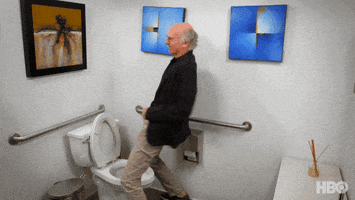 peeing season 9 GIF by Curb Your Enthusiasm