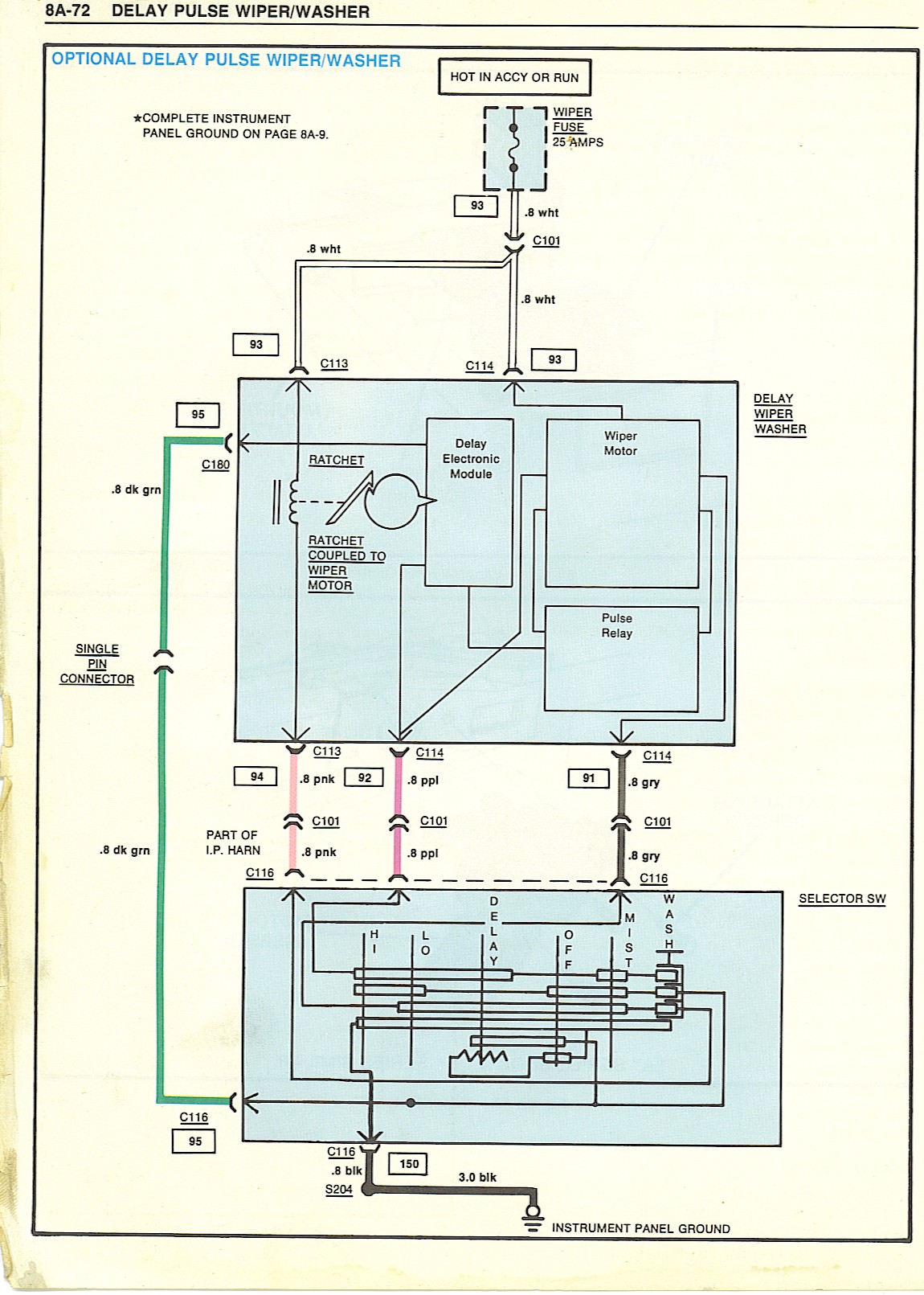 Windshield Wiper Wiring Diagram Gbodyforum 1978 1988 General Motors A G Body Community