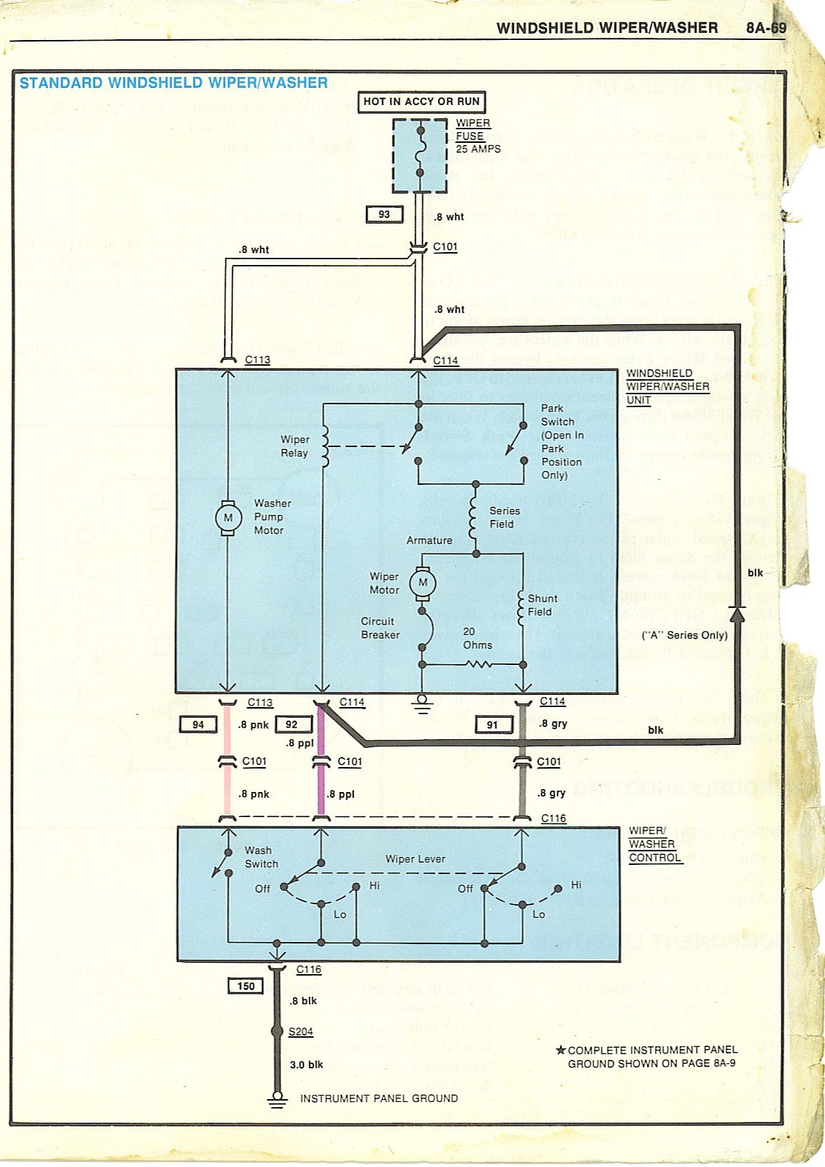 Windshield Wiper Wiring Diagram, 1967 Firebird Wiper Motor Wiring Diagram