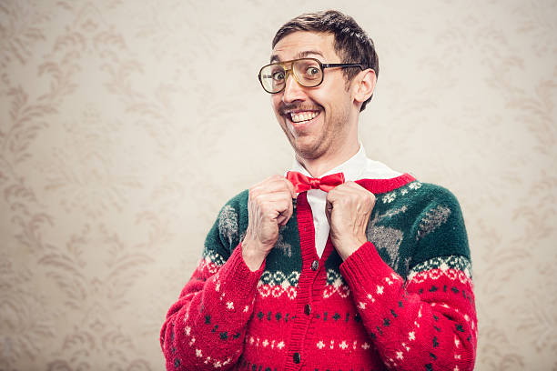 christmas-sweater-nerd-picture-id157075856