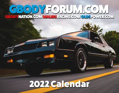 2022 GBodyForum G-Body Calendar - Front Cover