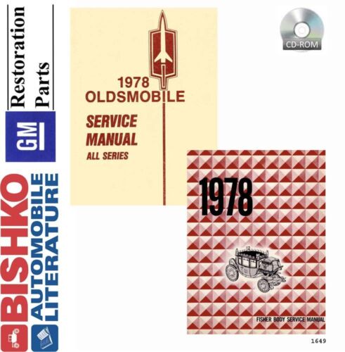 1978 Oldsmobile Cutlass 88 Toronado 98 Cruiser Shop Service Repair Manual DVD