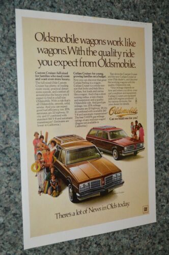 ★1978 OLDSMOBILE CUTLASS/CUSTOM CRUISER WAGON ORIGINAL ADVERTISEMENT PRINT AD 78