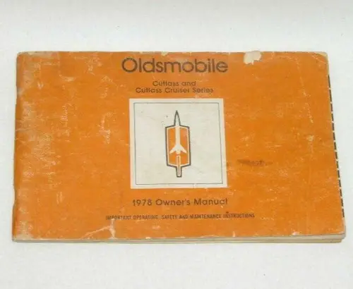 1978 Oldsmobile Cutlass Factory Original Glovebox Operators Owners Manual