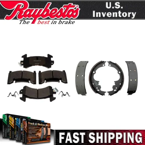 Front Ceramic Brake Pads Hardware Rear Shoes For 1978 Oldsmobile Cutlass Supreme