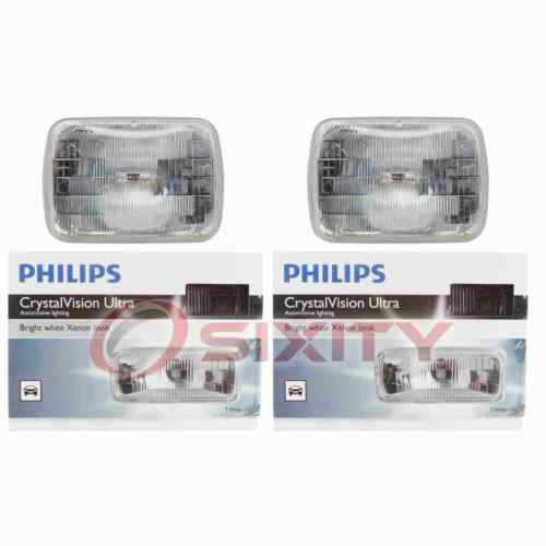 2 pc Philips High Low Beam Headlight Bulbs for Oldsmobile Bravada Cutlass tu