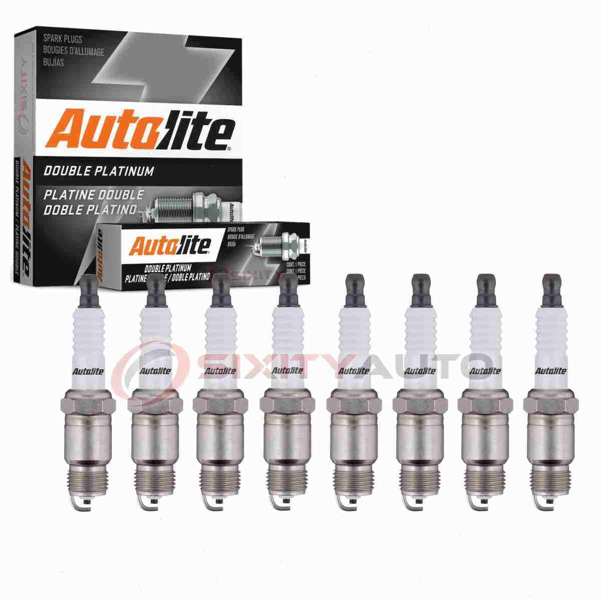 8 pc Autolite Double Platinum Spark Plugs for 1978-1984 Oldsmobile Cutlass pv