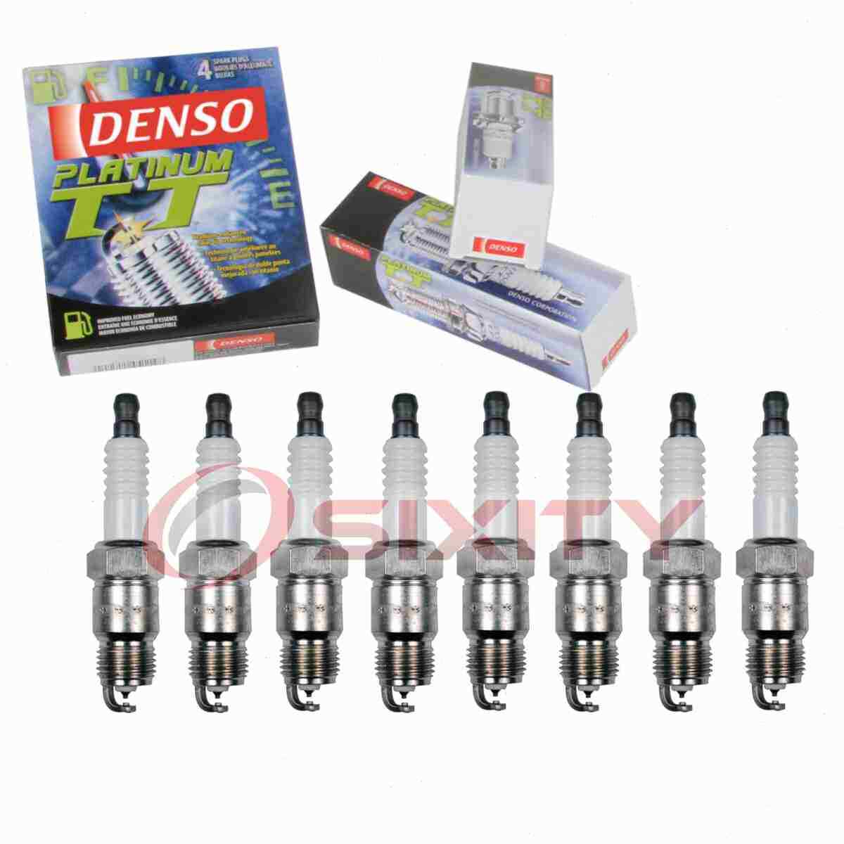 8 pc Denso Platinum TT Spark Plugs for 1978-1984 Oldsmobile Cutlass Calais ty