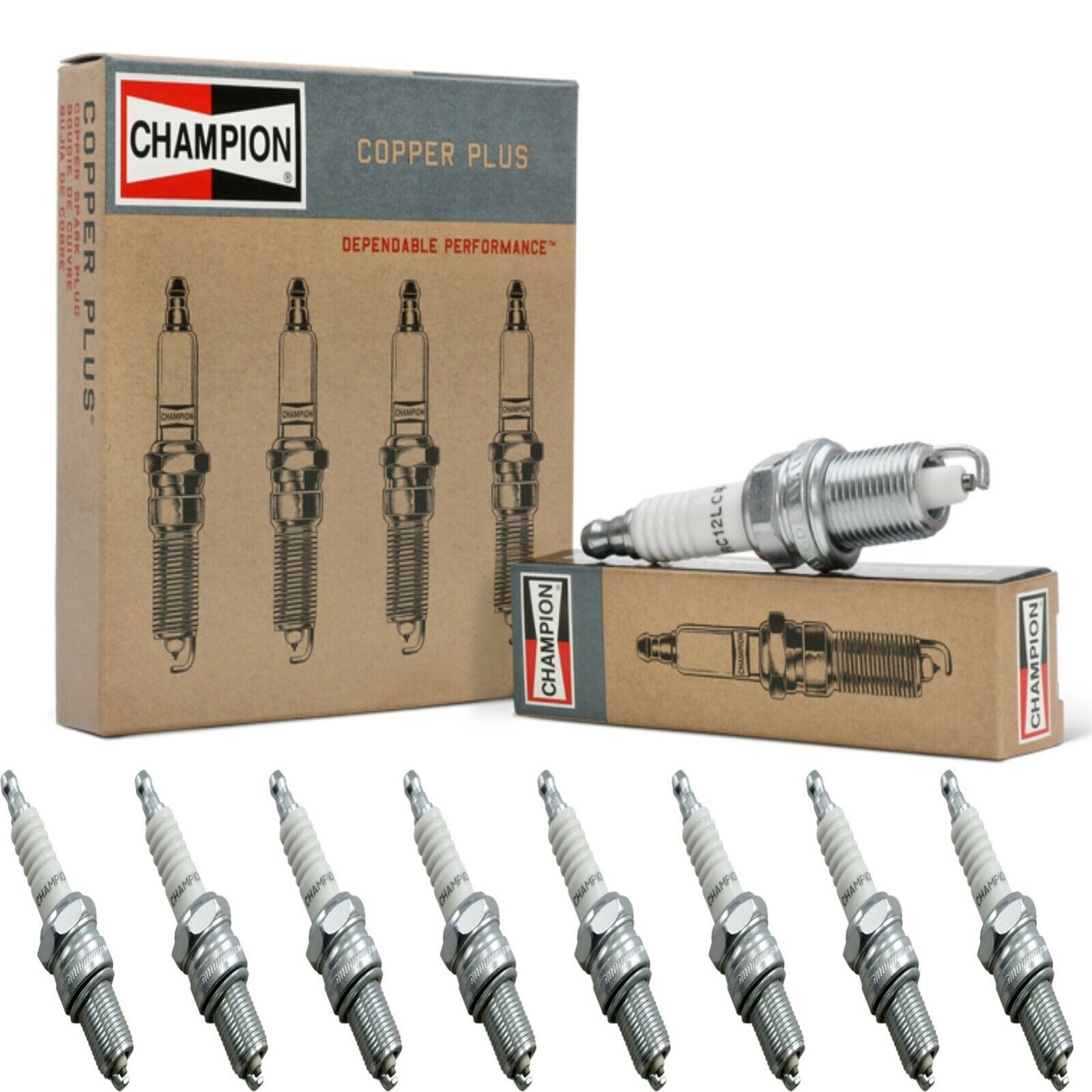 8 Champion Copper Spark Plugs Set for 1978 Oldsmobile Cutlass Supreme V8-5.7L