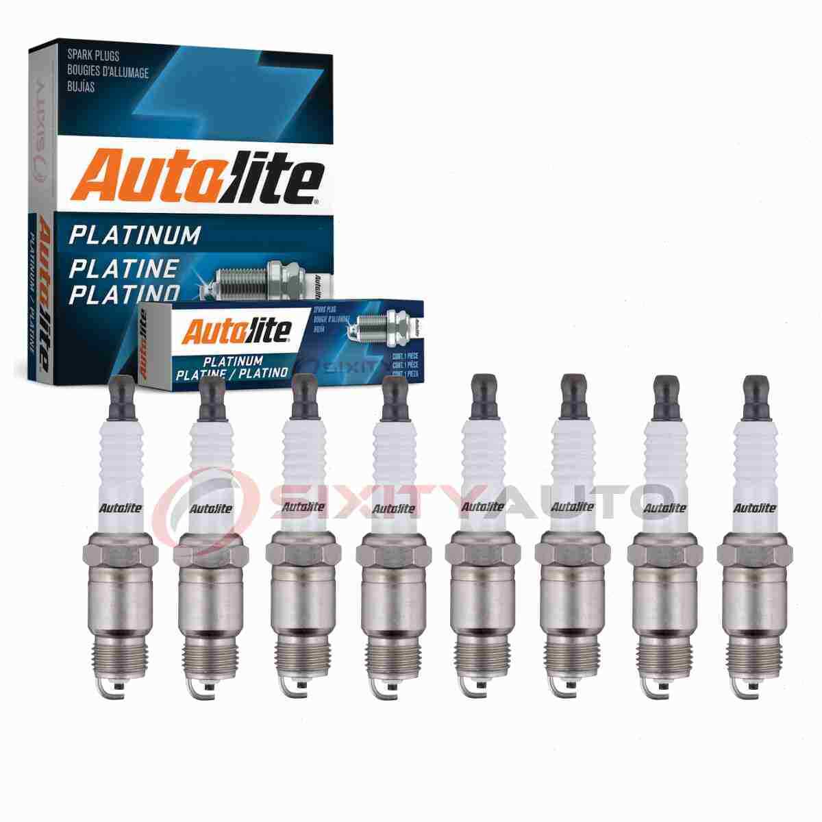 8 pc Autolite Platinum Spark Plugs for 1972-1987 Oldsmobile Cutlass 4.4L gq