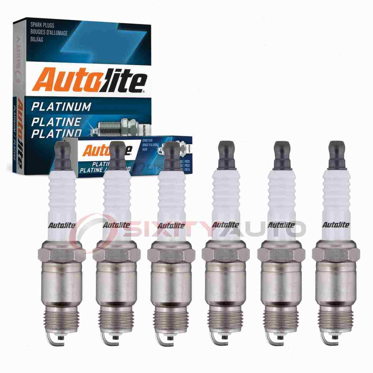 6 pc Autolite Platinum Spark Plugs for 1977-1987 Oldsmobile Cutlass Supreme fw