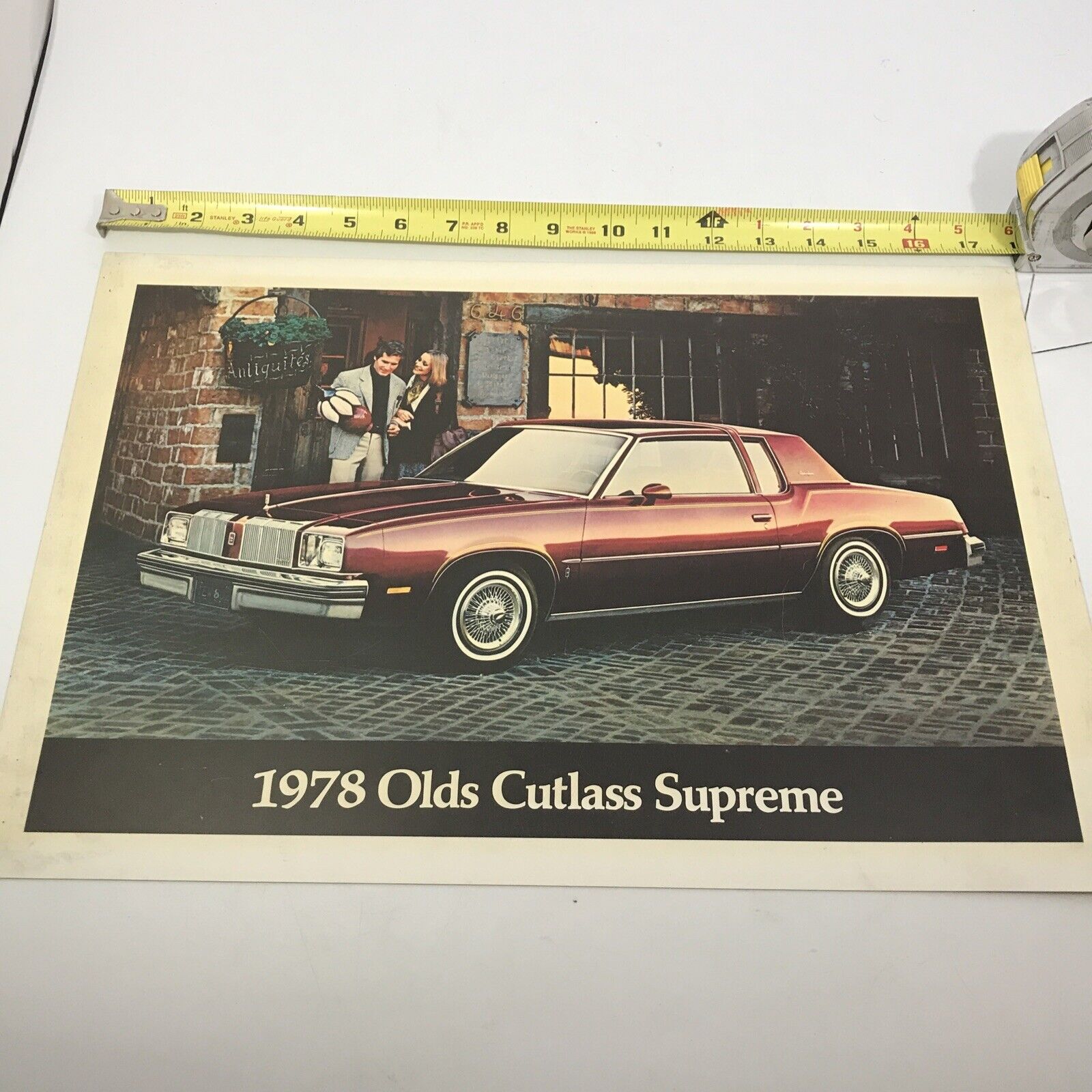 Dealership Showroom Sign/Promotional Poster 1978 Oldsmobile Cutlass Supreme