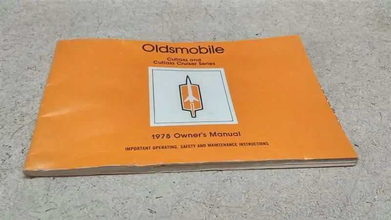 Owners Manual Guide Book Fits 1978 OLDSMOBILE CUTLASS OLDS M-182988