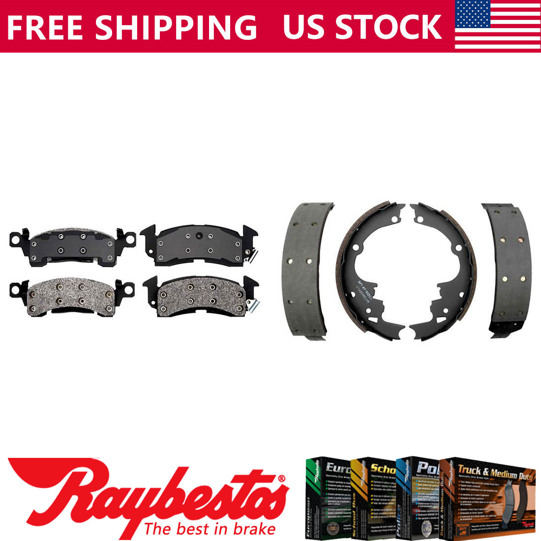 Element3 Front Metallic Brake Pads & Rear Shoes For 1978 Oldsmobile Cutlass