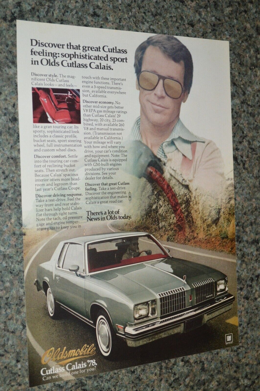 ★1978 OLDSMOBILE CUTLASS CALAIS ORIGINAL ADVERTISEMENT PRINT AD 78