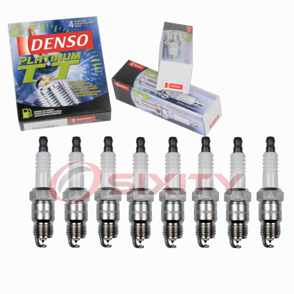 8 pc Denso Platinum TT Spark Plugs for 1978-1987 Oldsmobile Cutlass Supreme bb