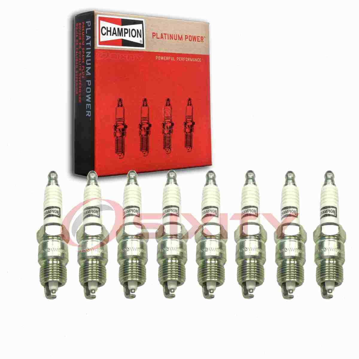 8 pc Champion Platinum Spark Plugs for 1978-1987 Oldsmobile Cutlass Supreme ci