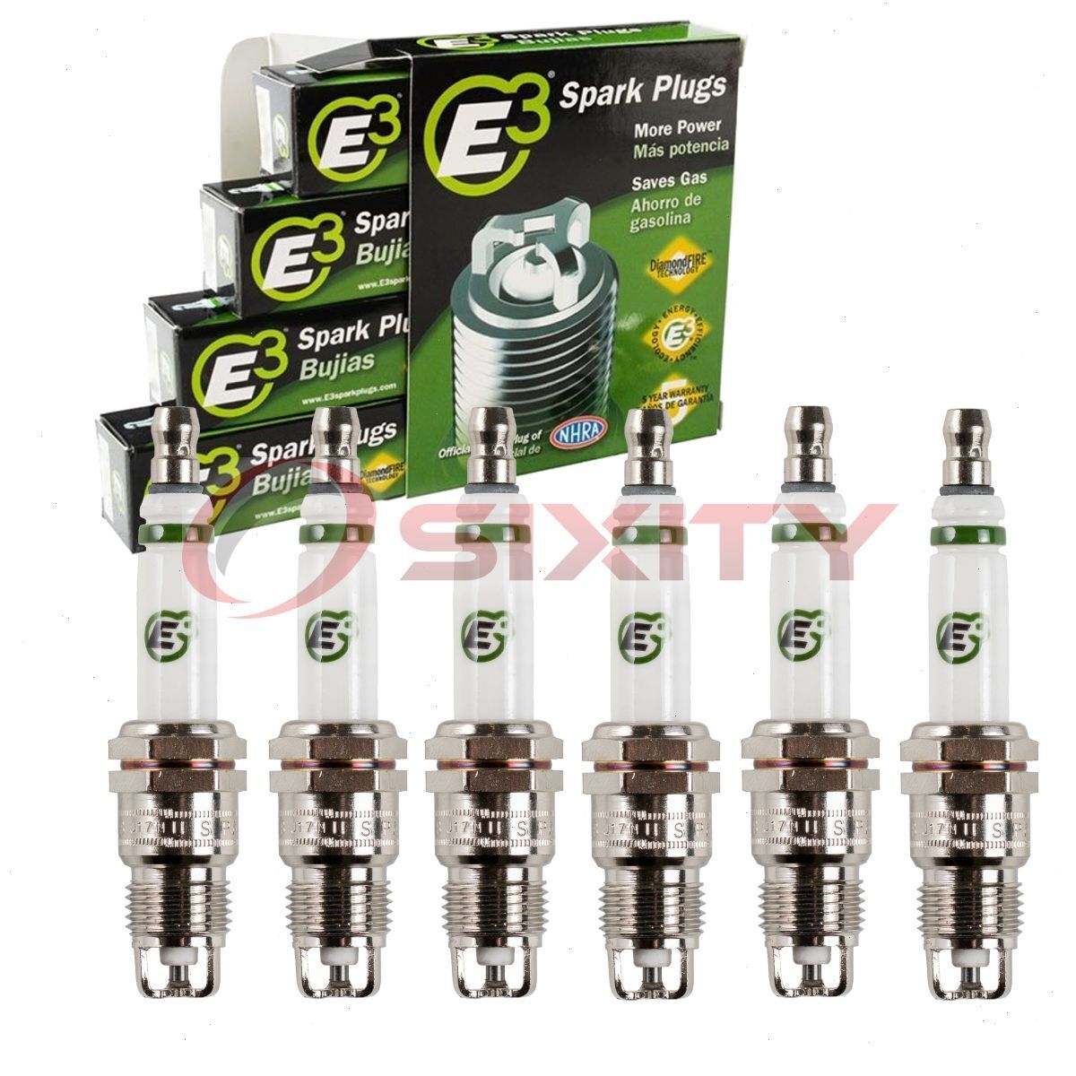 6 pc E3 Spark Plugs for 1978-1987 Oldsmobile Cutlass Salon 3.8L V6 Ignition mk