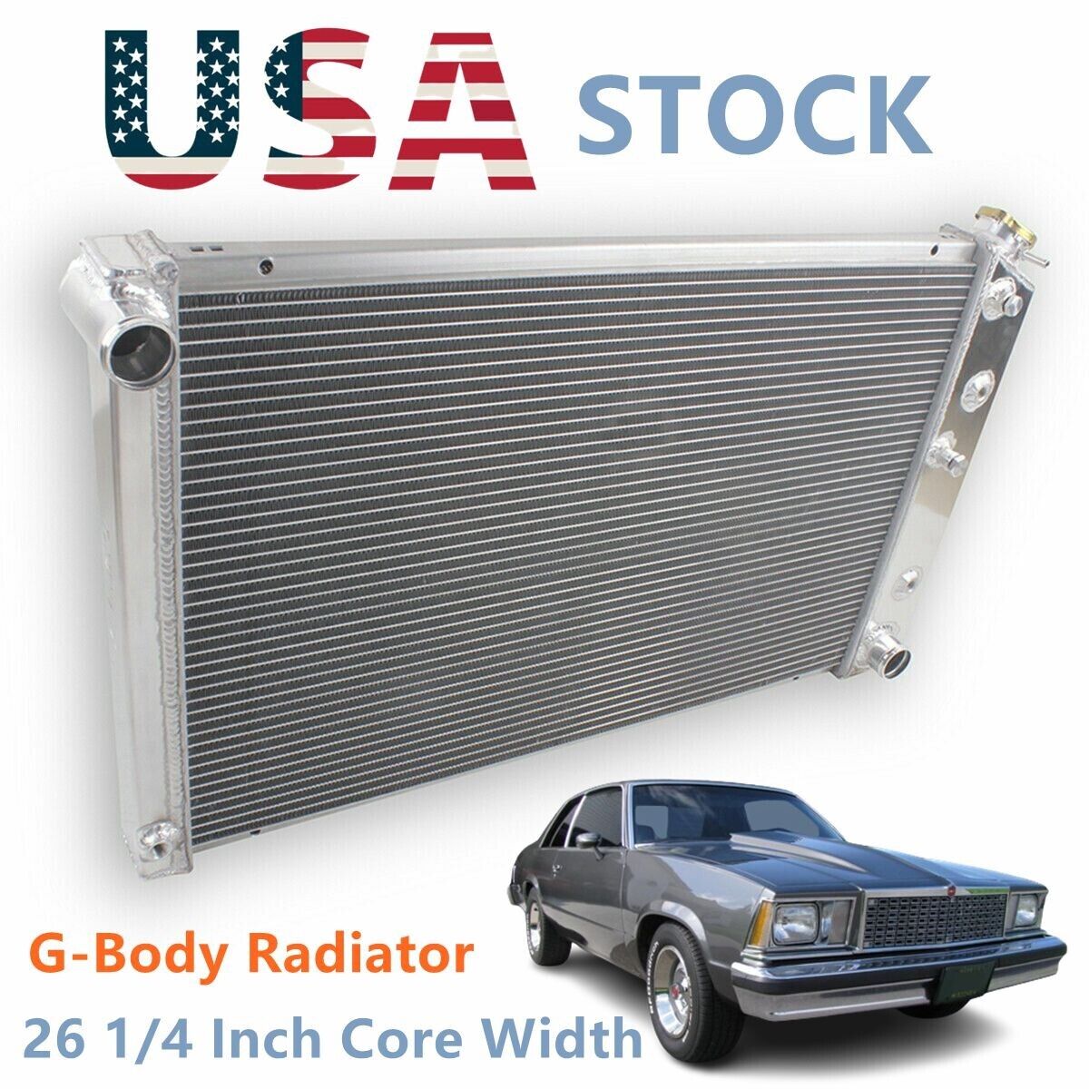 4-Core Row Aluminum Radiator For 70-81 Chevy Camaro/78-87 Monte Carlo G-Body