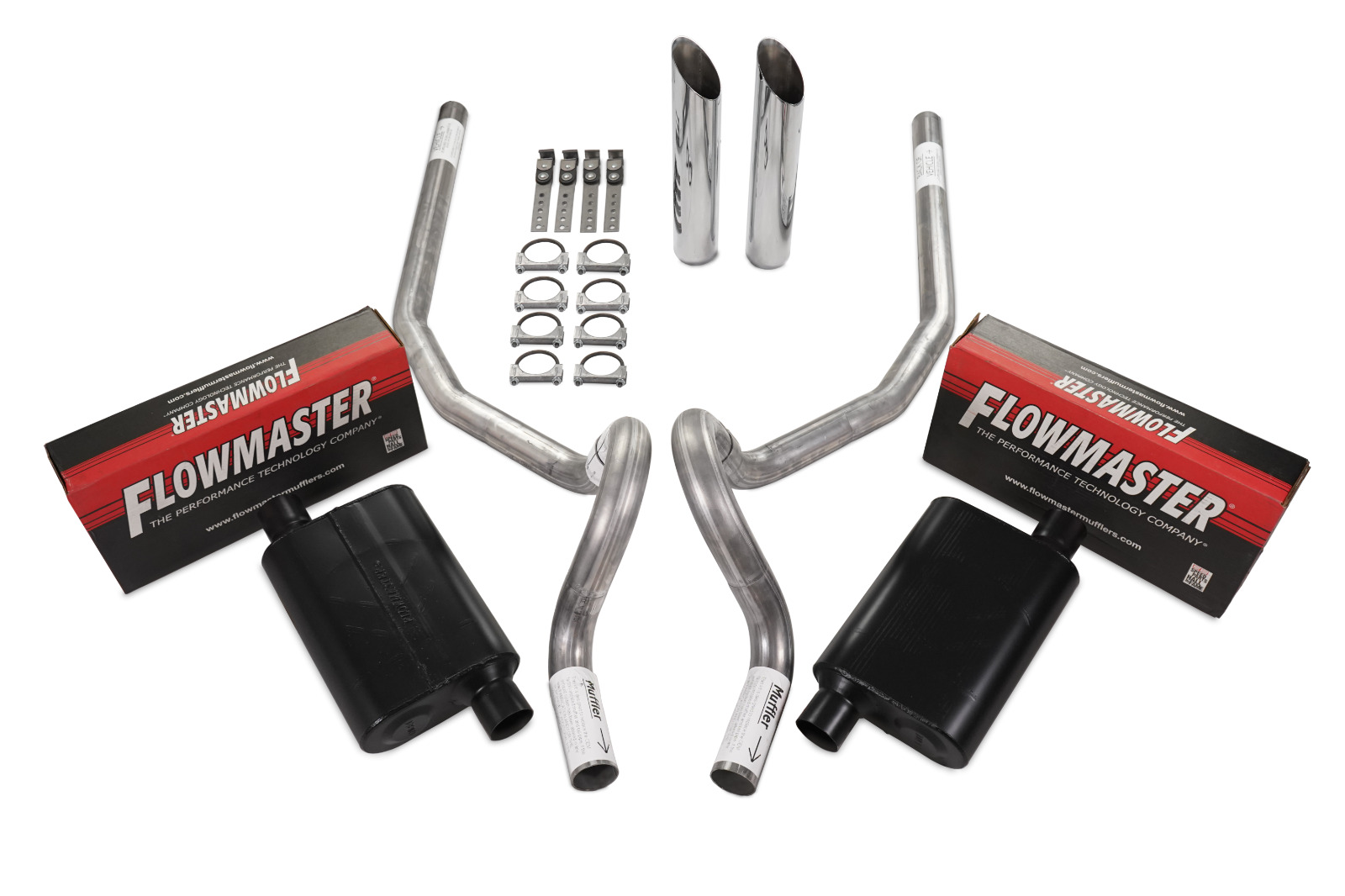 78-88 GM G Body Car 2.5″ Dual Exhaust Kit Flowmaster 40 Series Rear Exit SW Tip