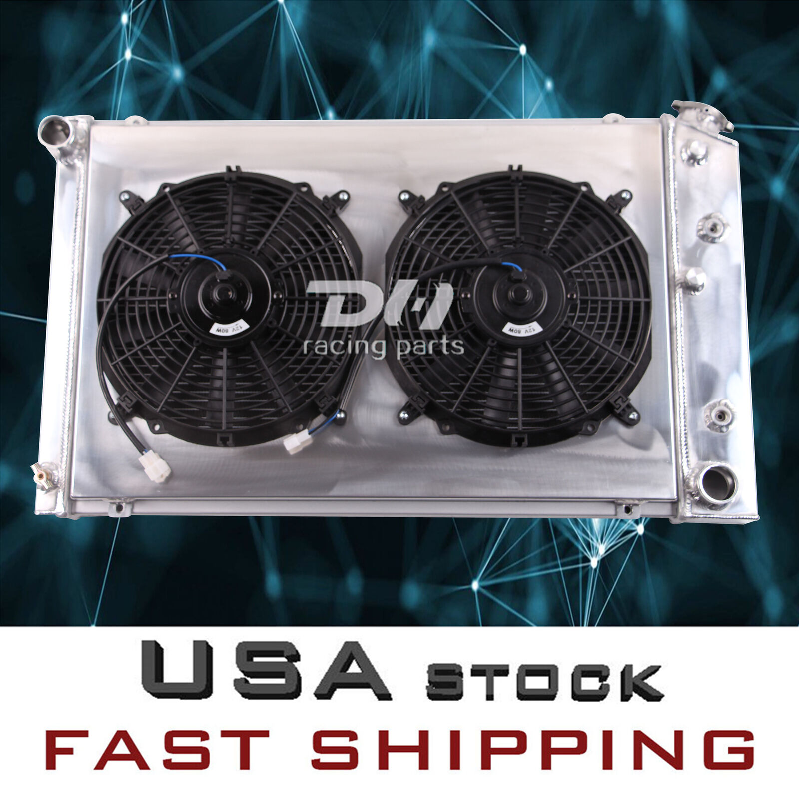 4 Row Radiator+Shroud+Fan For 70-81 Chevy Camaro/78-87 Monte Carlo G-Body GMC V8