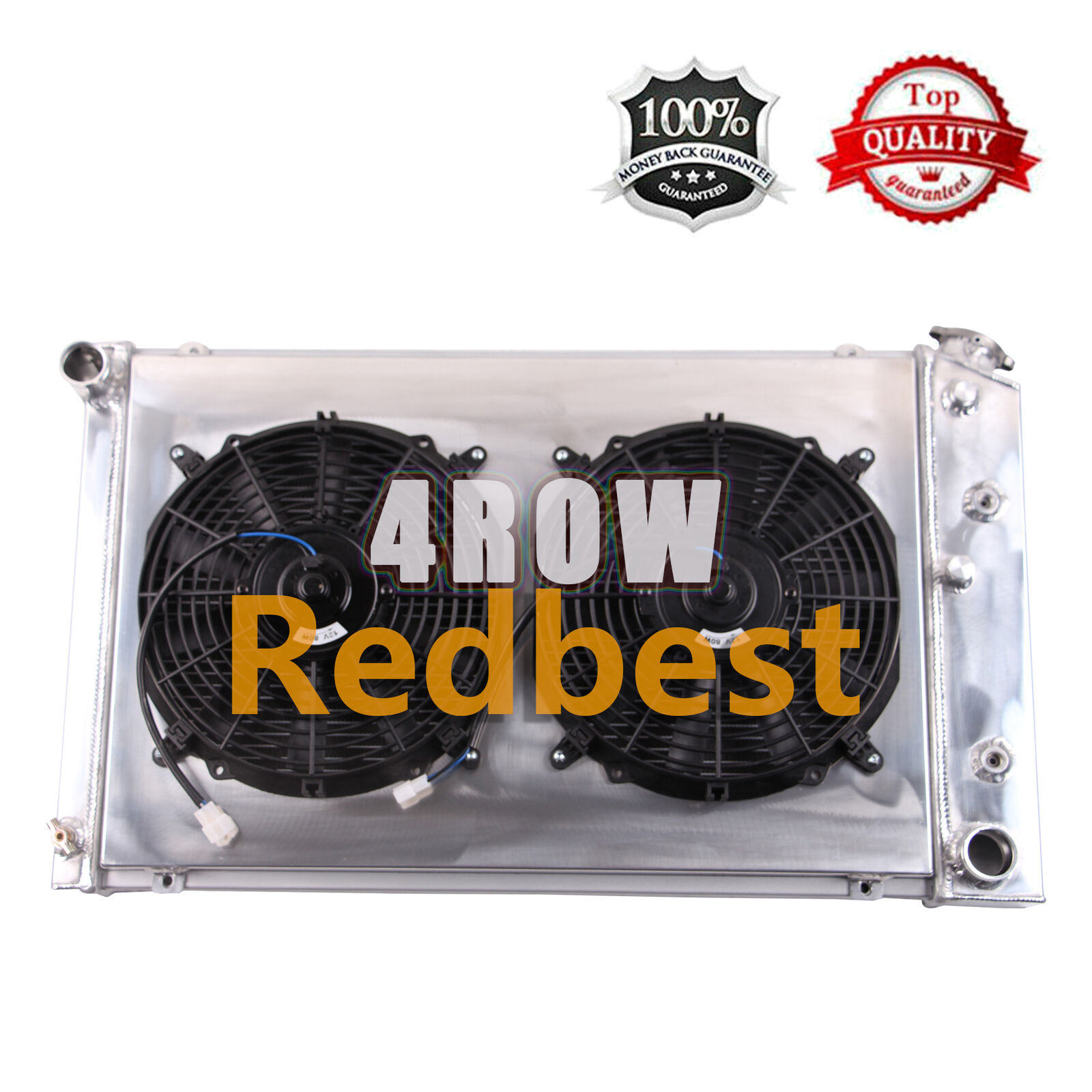 162 4 Row Radiator+Shroud+12″*2Fan 1970-1987 Chevy Camaro Monte Carlo G-Body  V8