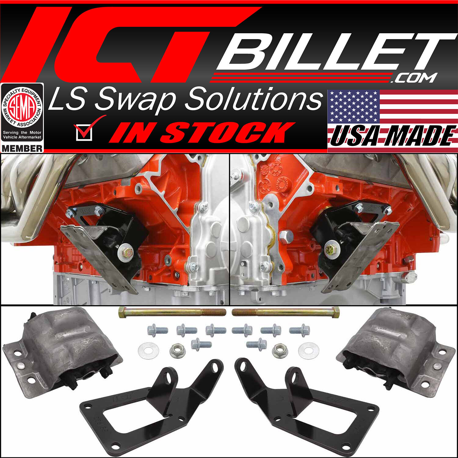 1978-1988 Chevy G Body – LS Swap Engine Mount Kit LS1 LS3