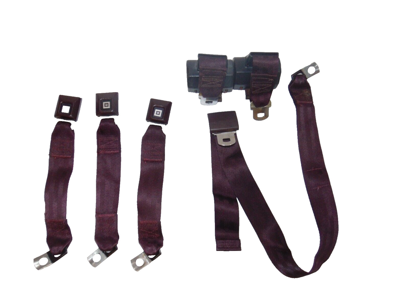 Full set rear seat belts burgundy 78-88 G body Monte Carlo Cutlass Regal