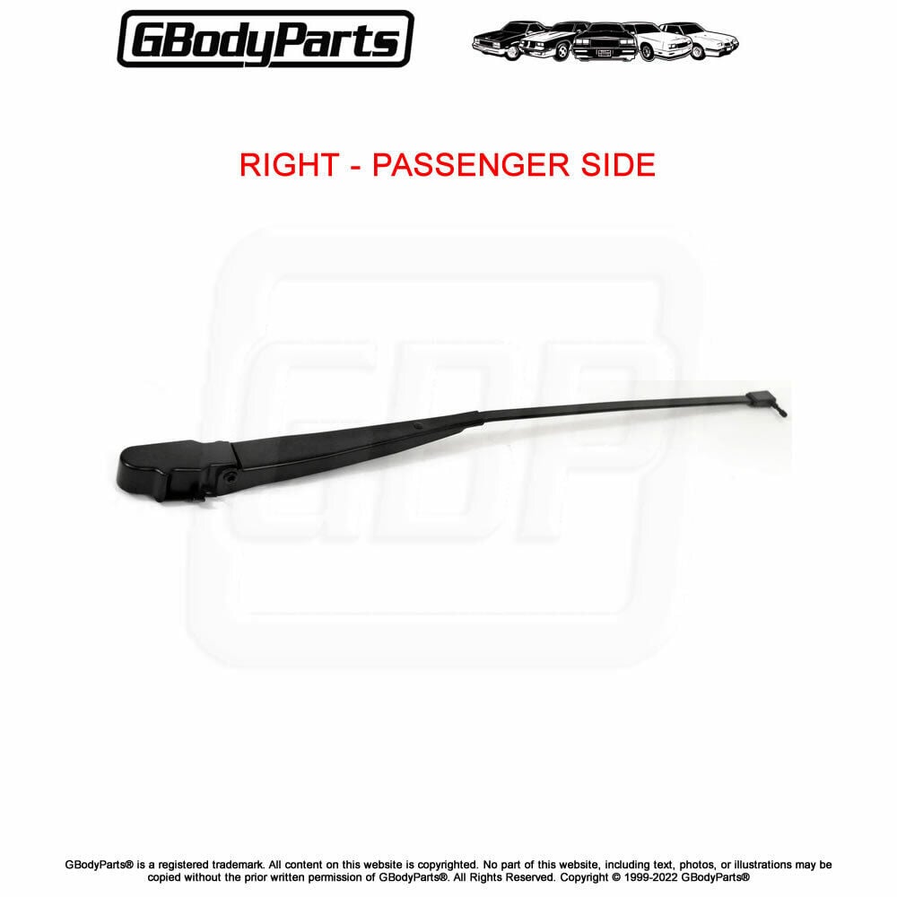 78-88 A&G Body Windshield Wiper Blade ARM BLACK Passenger Side RH GM #20301183